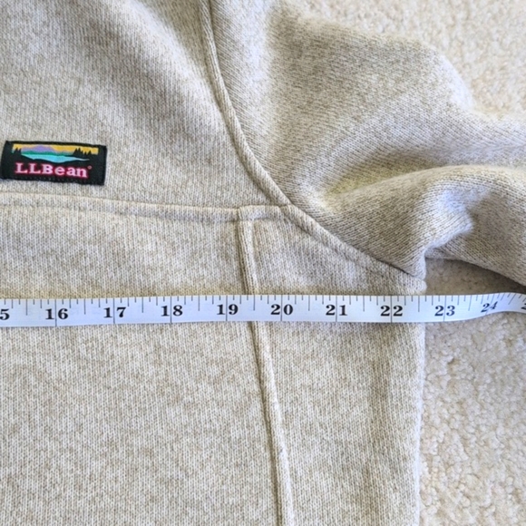 TODAY ONLY! L.L. Bean Sweater Fleece Pullover, Size L, Oatmeal - Picture 9 of 13